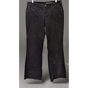 DKNY Women's Brown Corduroy Flare Pants Trousers Size 12